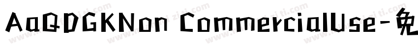 AaQDGKNon CommercialUse字体转换